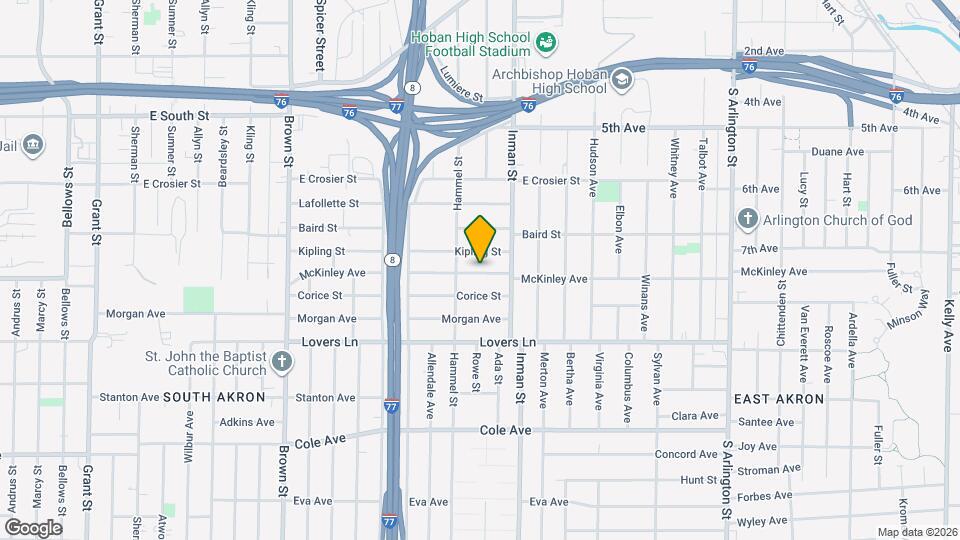 749 McKinley Ave Map and Location Details