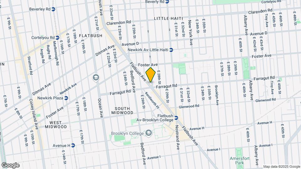 1407 Flatbush Ave Map and Location Details