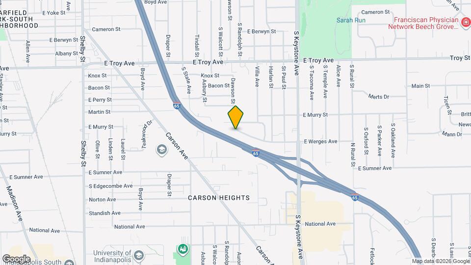 1861 E Werges Ave Map and Location Details