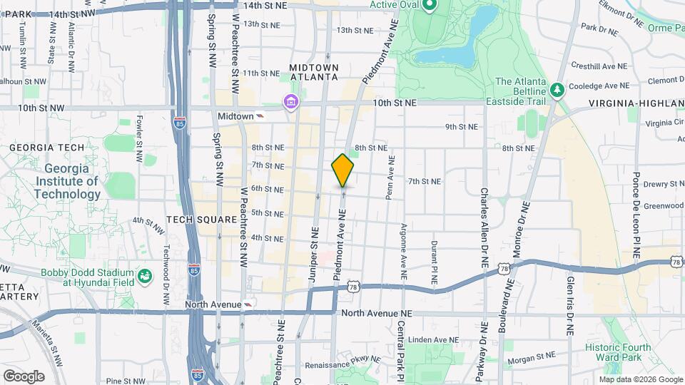 830 Piedmont Ave NE Map and Location Details