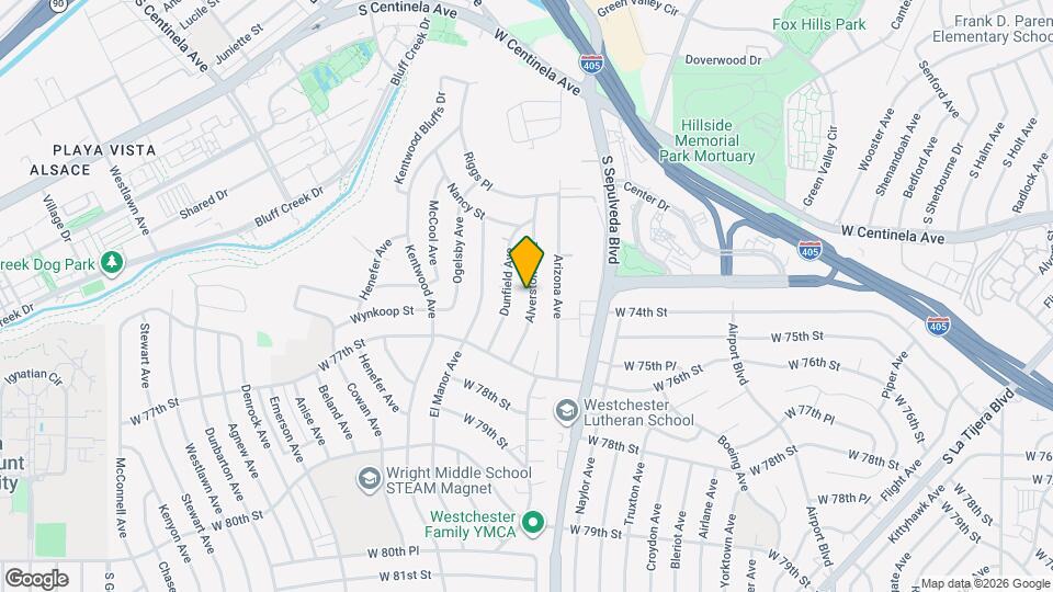 7403 Alverstone Ave Mapa y Detalles de la Ubicación