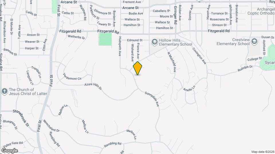 1677 Sunnydale Ave, Unit ADU Map and Location Details