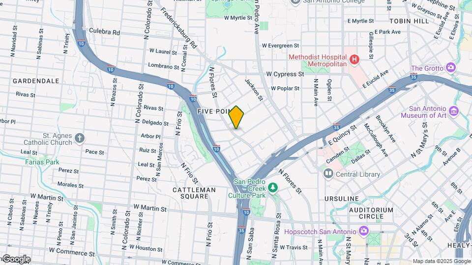 1108 N Flores St Map and Location Details