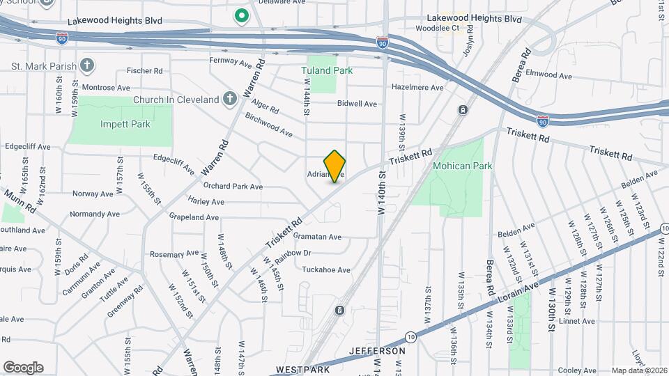 14220 Triskett Rd Map and Location Details