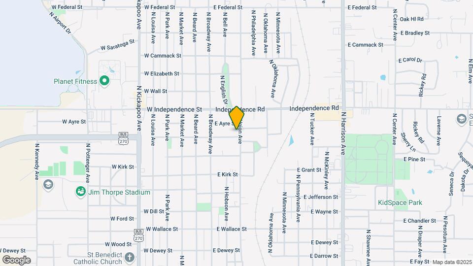 1304 N Union Ave Map and Location Details