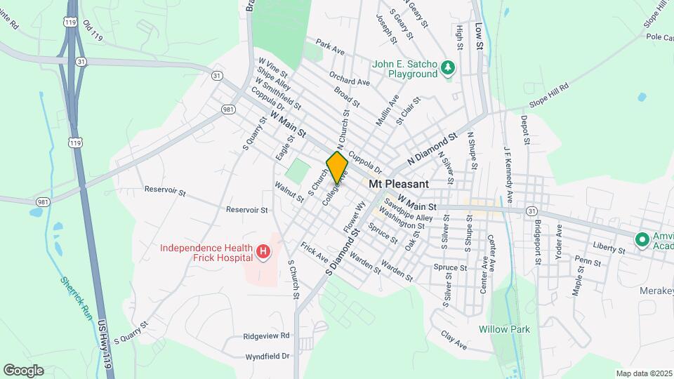 109 College Ave Map and Location Details