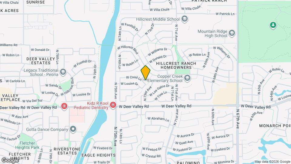 7356 W Crest Ln Mapa y Detalles de la Ubicación