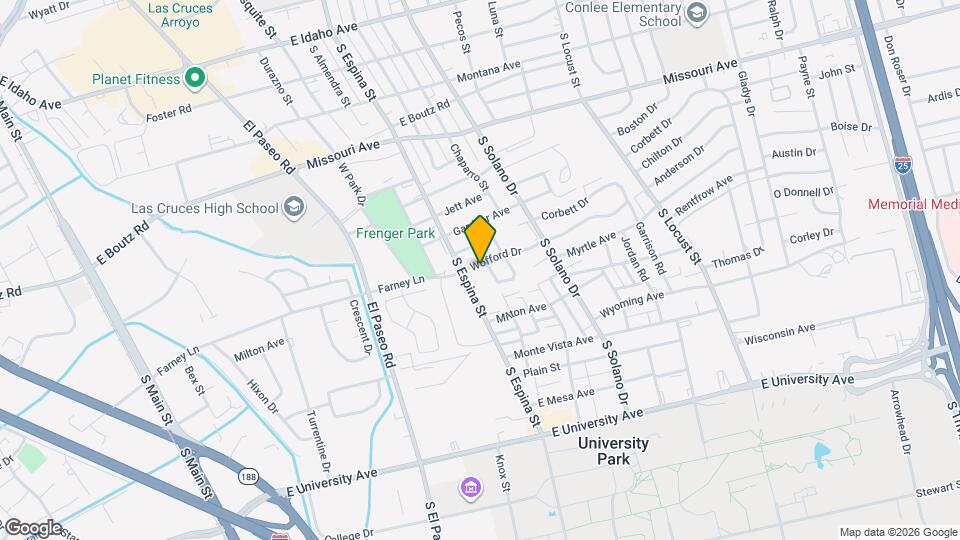 1020 Wofford Dr Map and Location Details