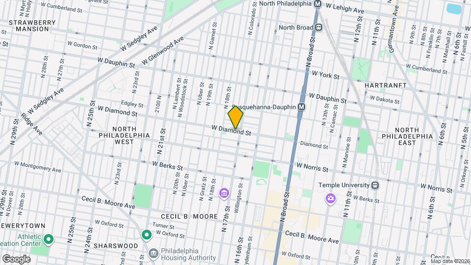 1704 W Diamond St Map and Location Details