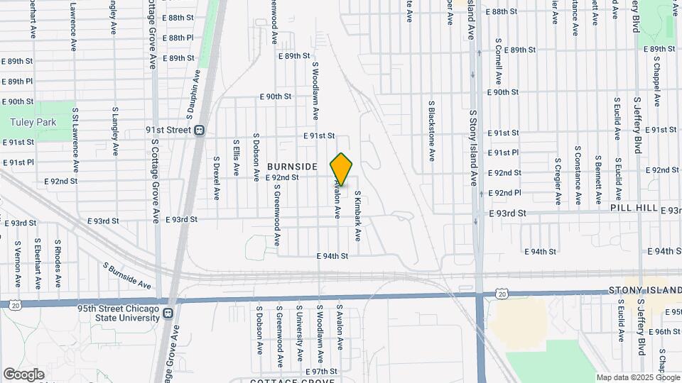 9221 S Avalon Ave Map and Location Details