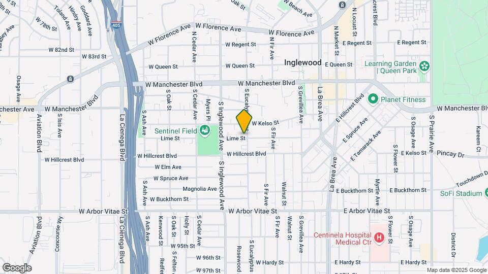 421 S Eucalyptus Ave Mapa y Detalles de la Ubicación