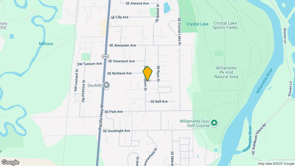 2525 SE Thompson St Map and Location Details