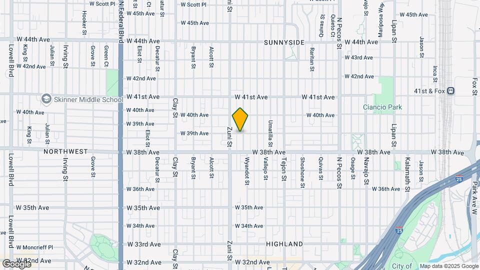 2300 W 39th Ave Map and Location Details