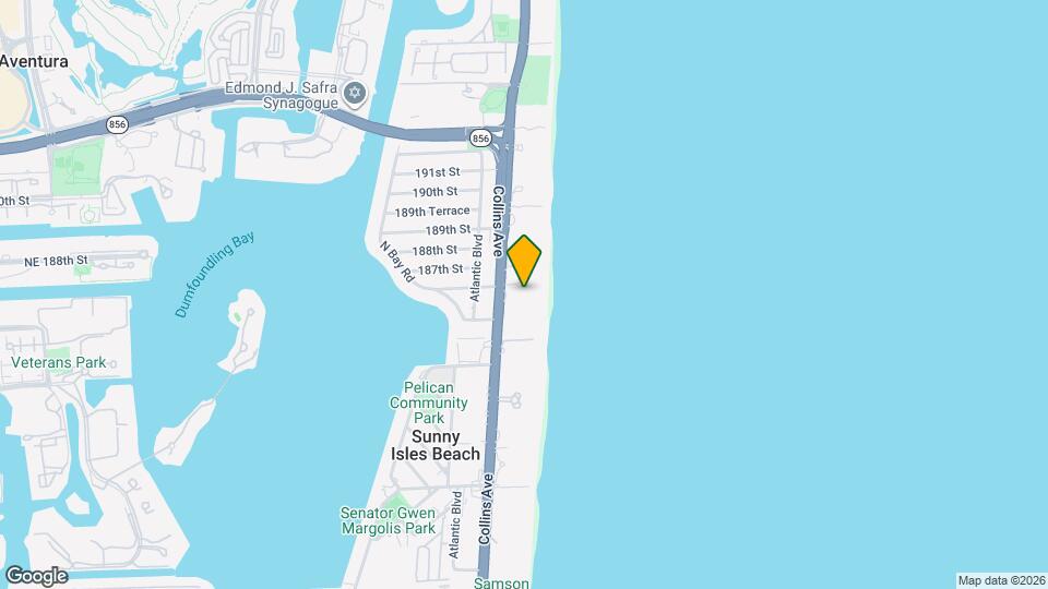 18555 Collins Ave, Unit 3103 Mapa y Detalles de la Ubicación