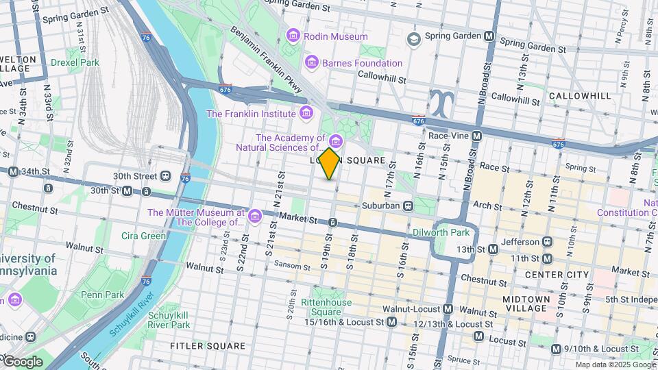 1900 Arch St Map and Location Details