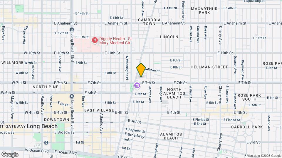 1037 E 7th St Map and Location Details