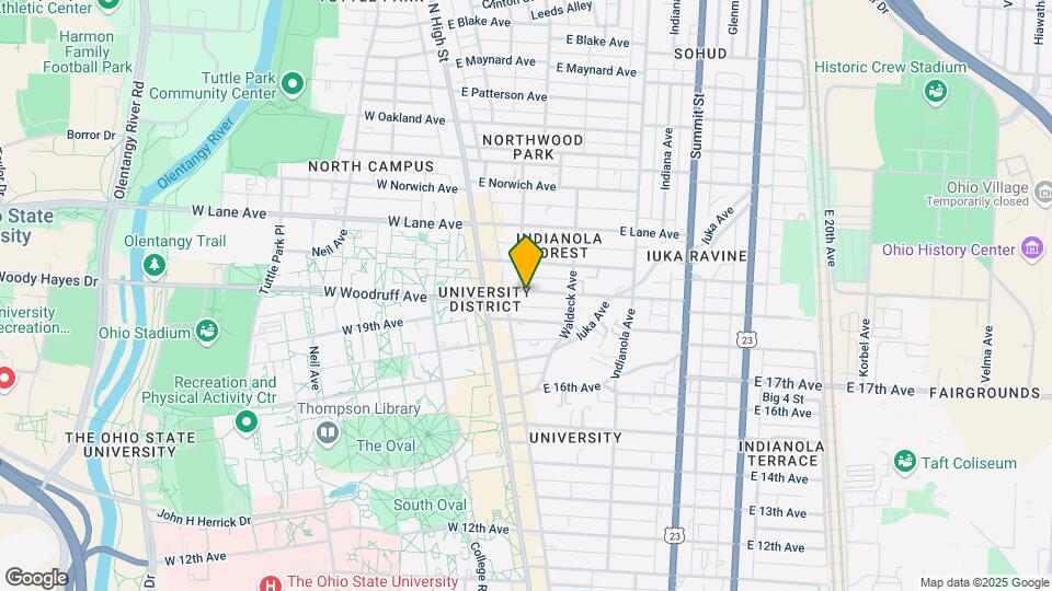 55 E Woodruff Ave Map and Location Details