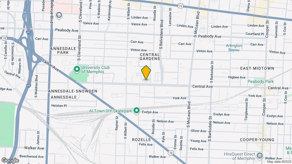 1636 Central Ave Map and Location Details