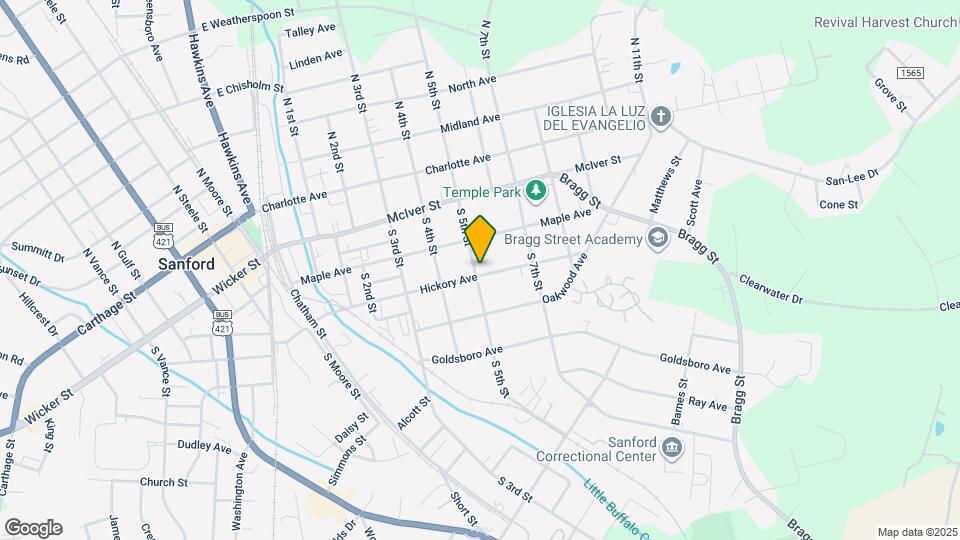 401 Hickory Ave Map and Location Details