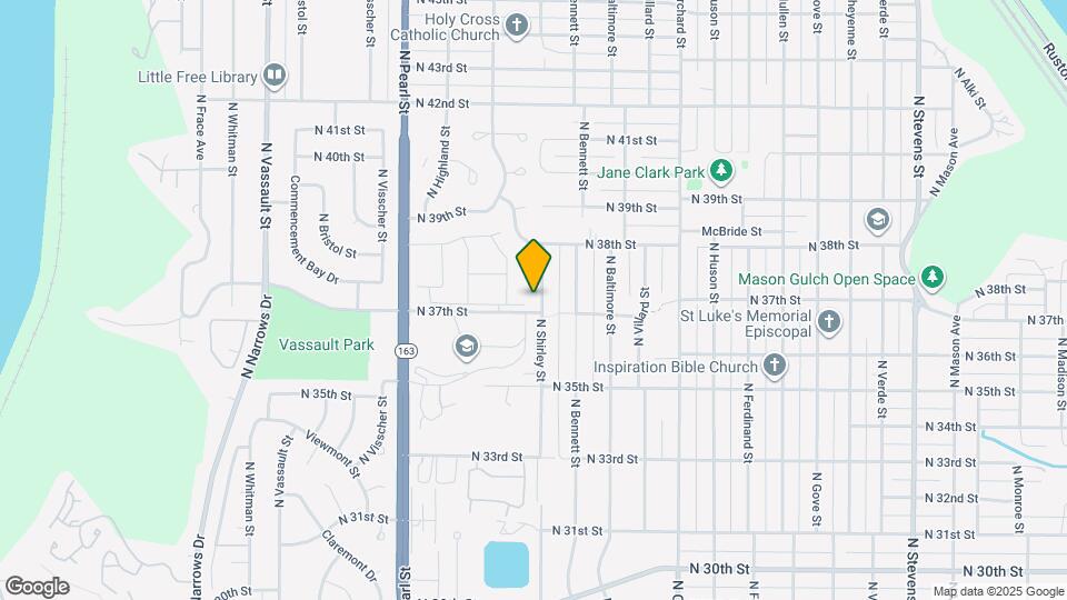 3708 N Shirley St Map and Location Details