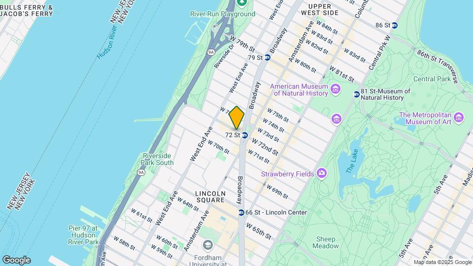 214 W 72nd St Map and Location Details