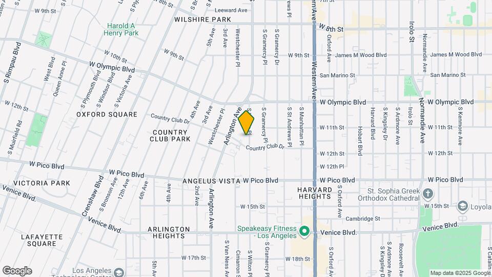 1121 S Wilton Pl Map and Location Details