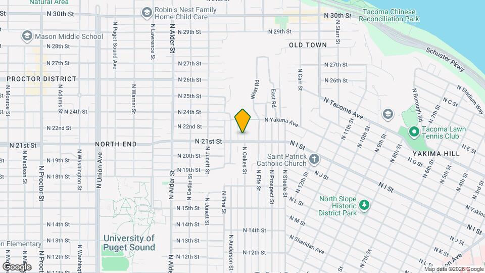 2108 N Oakes St Map and Location Details