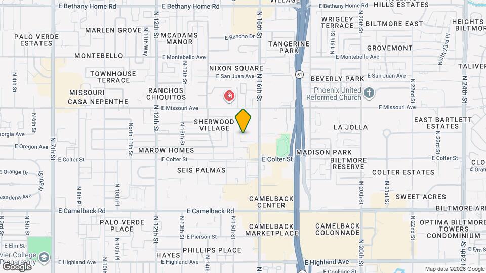 5233 N 15th St Map and Location Details