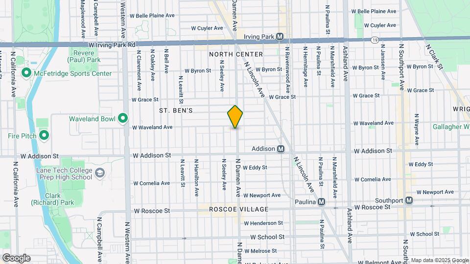 3646 N Damen Ave Map and Location Details