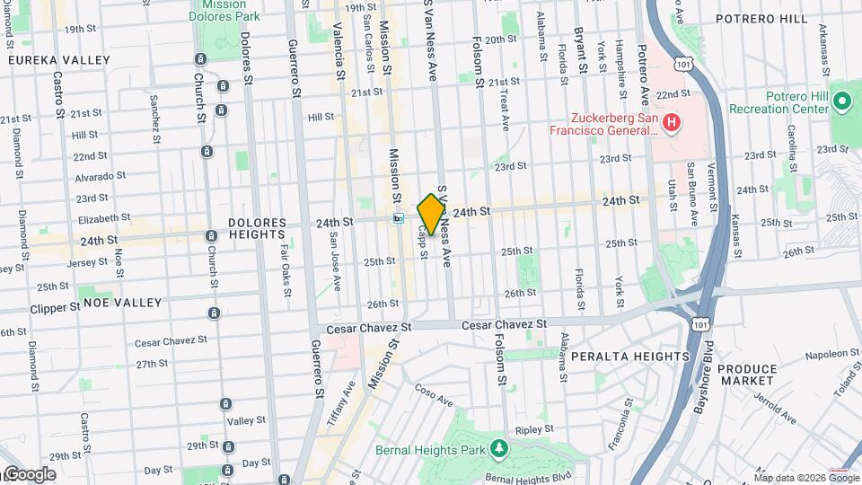 959 Capp St Map and Location Details