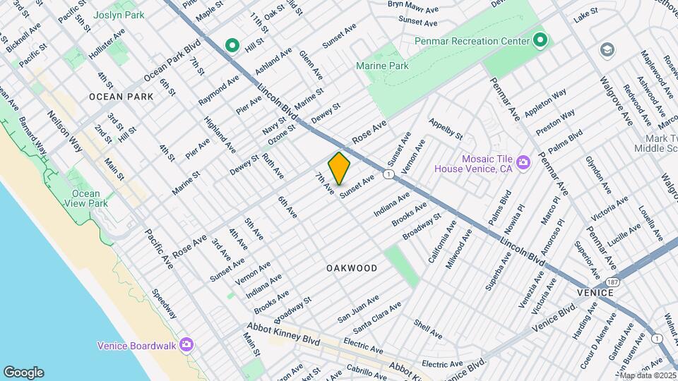 705 Sunset Ave Mapa y Detalles de la Ubicación
