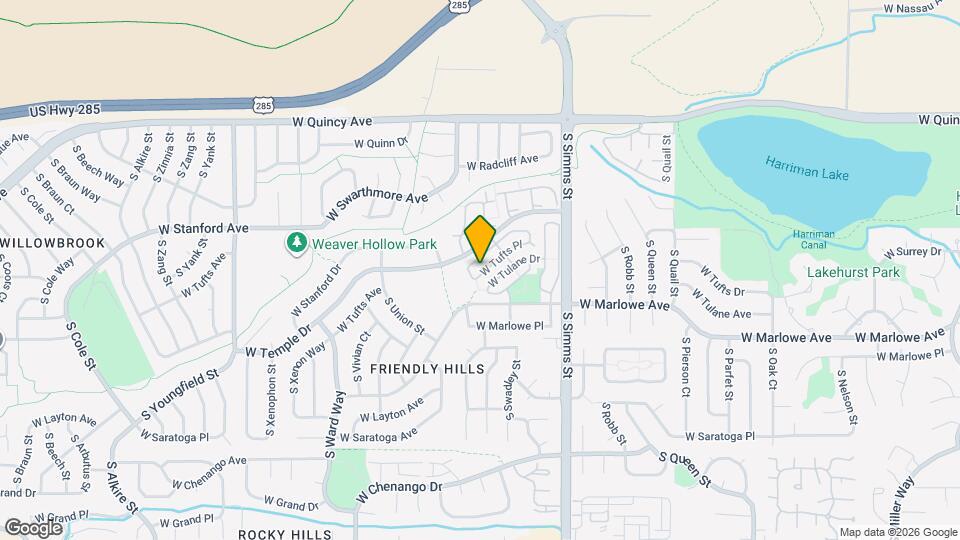 11867 W Tufts Pl Map and Location Details