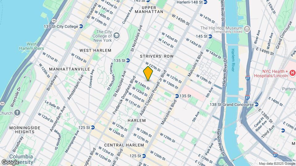 230 W 135th St Mapa y Detalles de la Ubicación