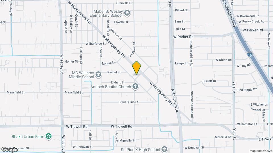 6015 Beall St Map and Location Details