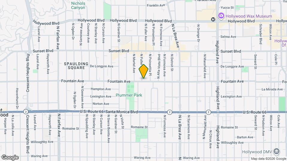 1302 N Fuller Ave Map and Location Details