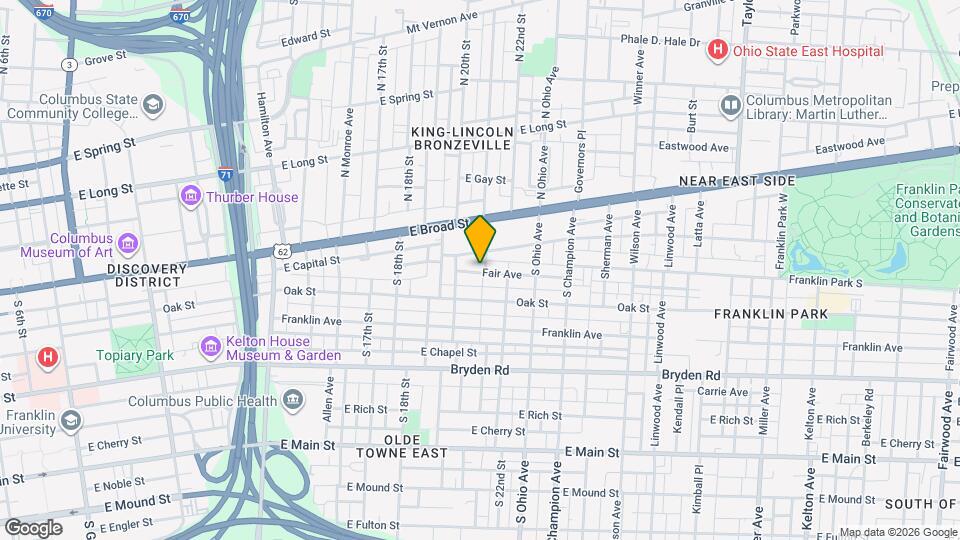 1036 Fair Ave Map and Location Details