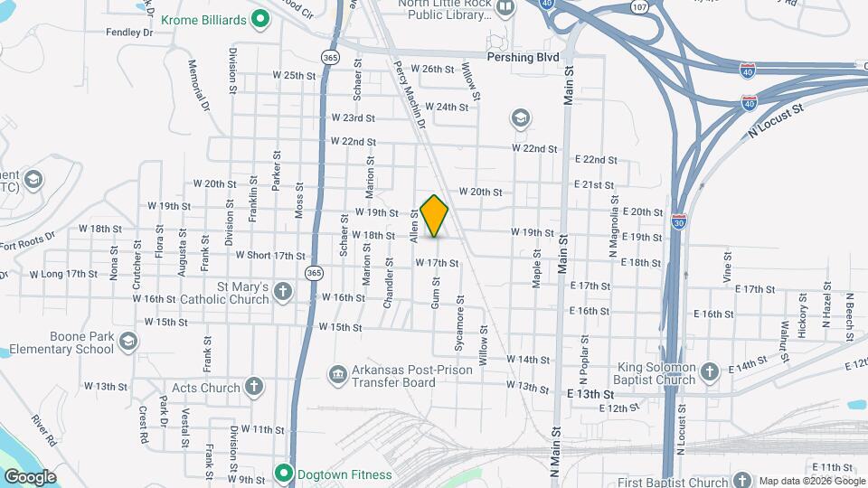 600 W 18th St Map and Location Details