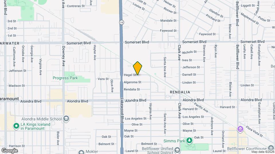 9106 Hegel St Map and Location Details