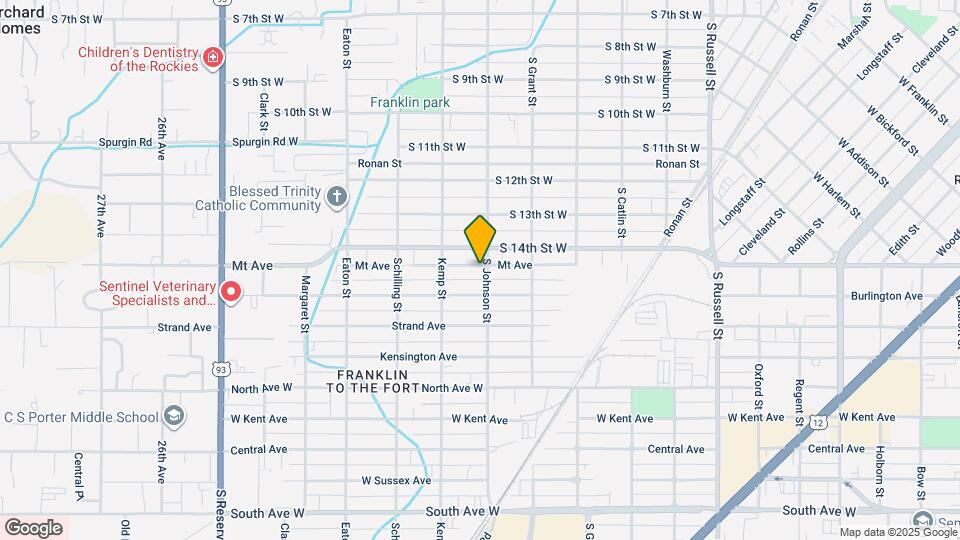 1601 S Johnson St Map and Location Details