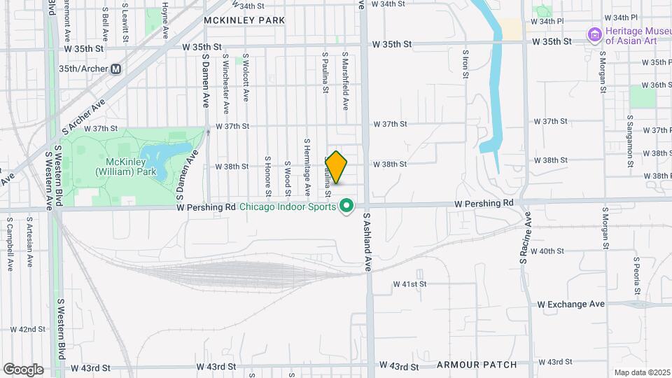 1651 W 38th Pl Mapa y Detalles de la Ubicación