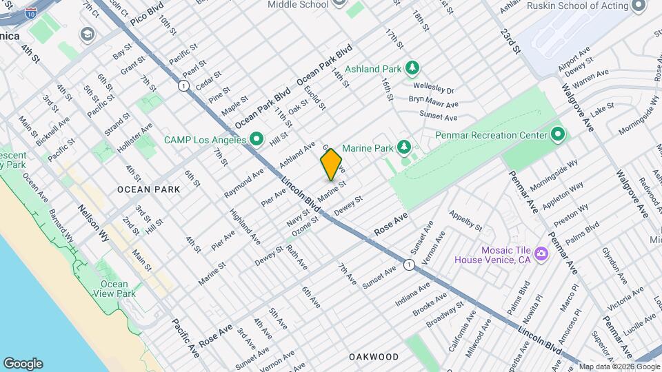 1015 Marine St Map and Location Details