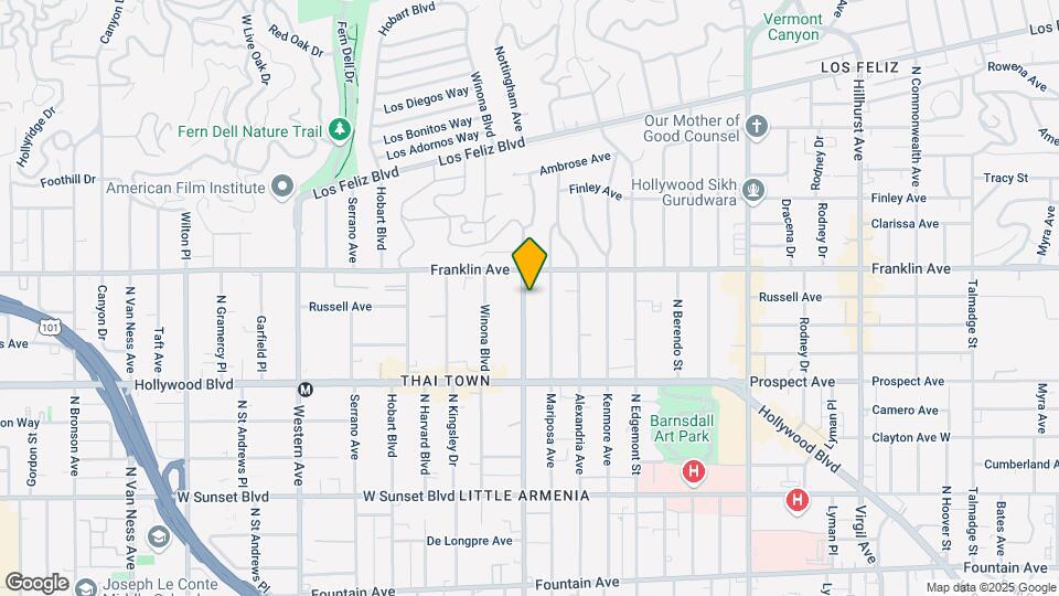 1826 N Normandie Ave Mapa y Detalles de la Ubicación