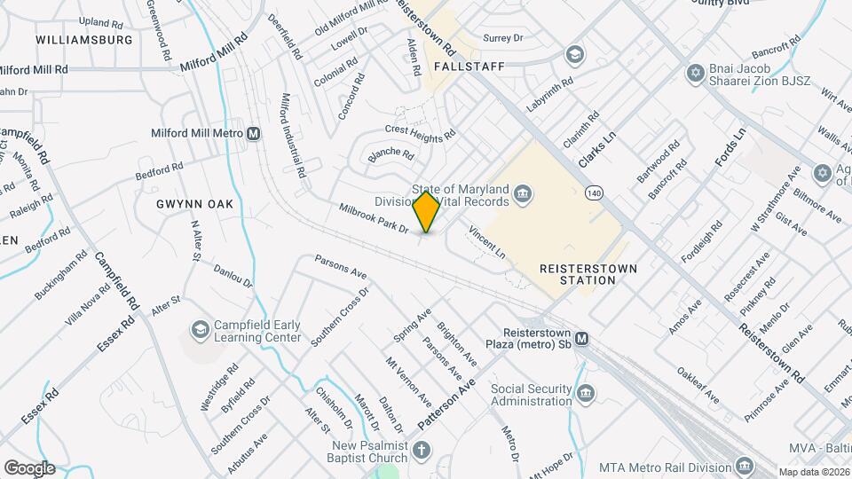 Milbrook Park Apartments Map and Location Details