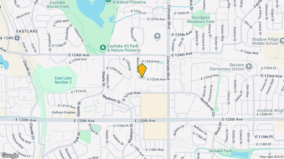 3572 E 122nd Ave Map and Location Details