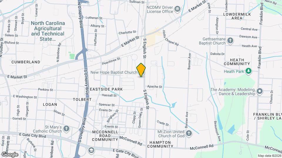 314 S English St, Unit F Mapa y Detalles de la Ubicación