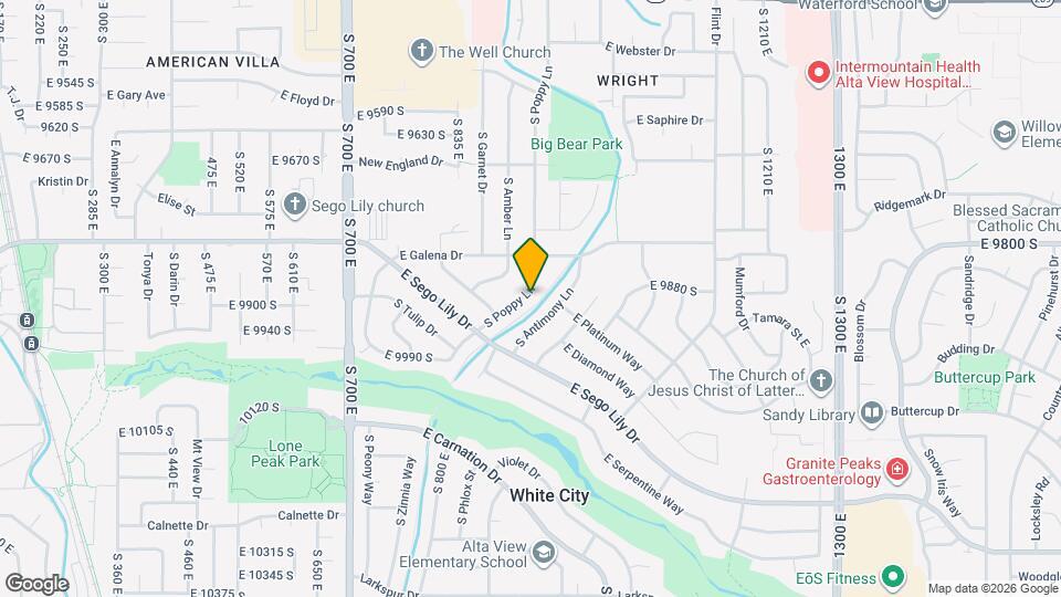 9889 S Poppy Ln Map and Location Details