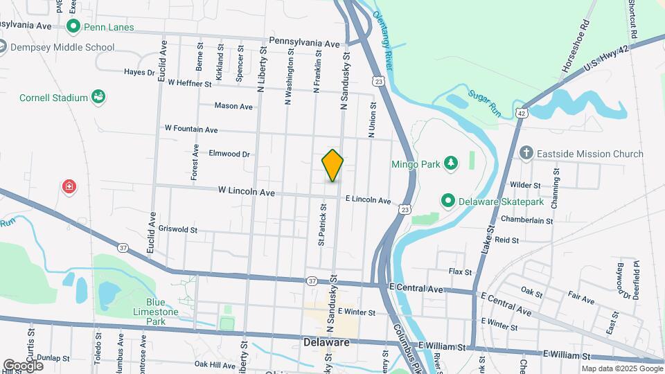 229 N Sandusky St Map and Location Details