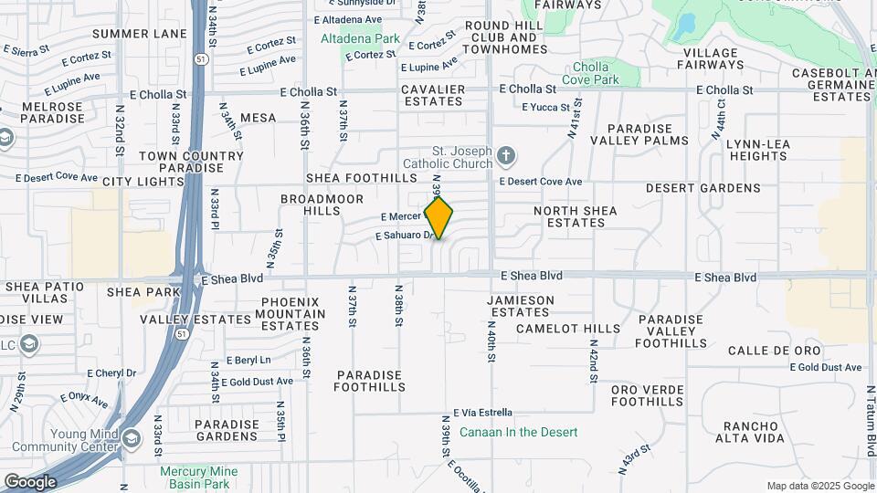 10629 N 39th St Map and Location Details