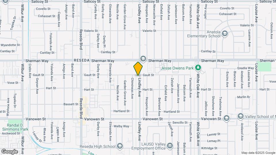 7053 Lindley Ave Map and Location Details