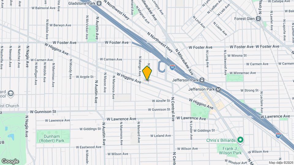 5712 W Higgins Ave Mapa y Detalles de la Ubicación
